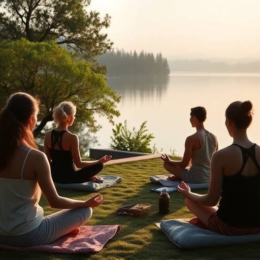 A group of people practicing mindfulness meditation