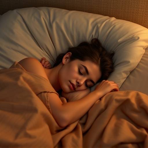 A person peacefully sleeping in a comfortable bed